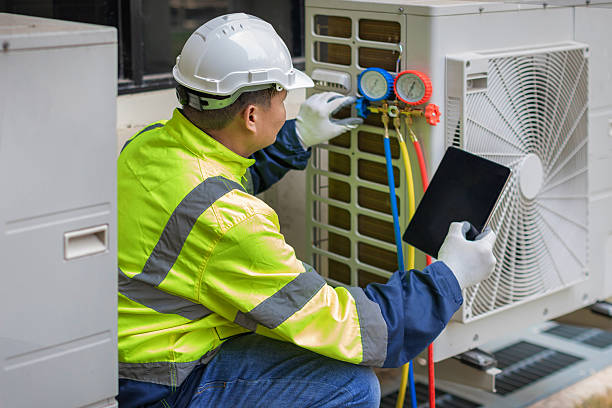 Professional Air Duct Cleaning technician working in Milford, NE